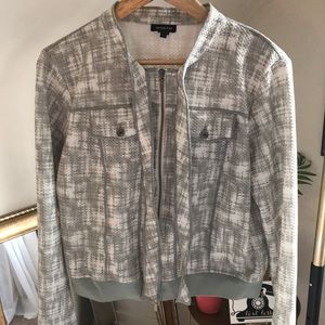 Light Zip Textured Bomber Jacket